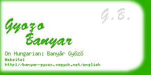 gyozo banyar business card